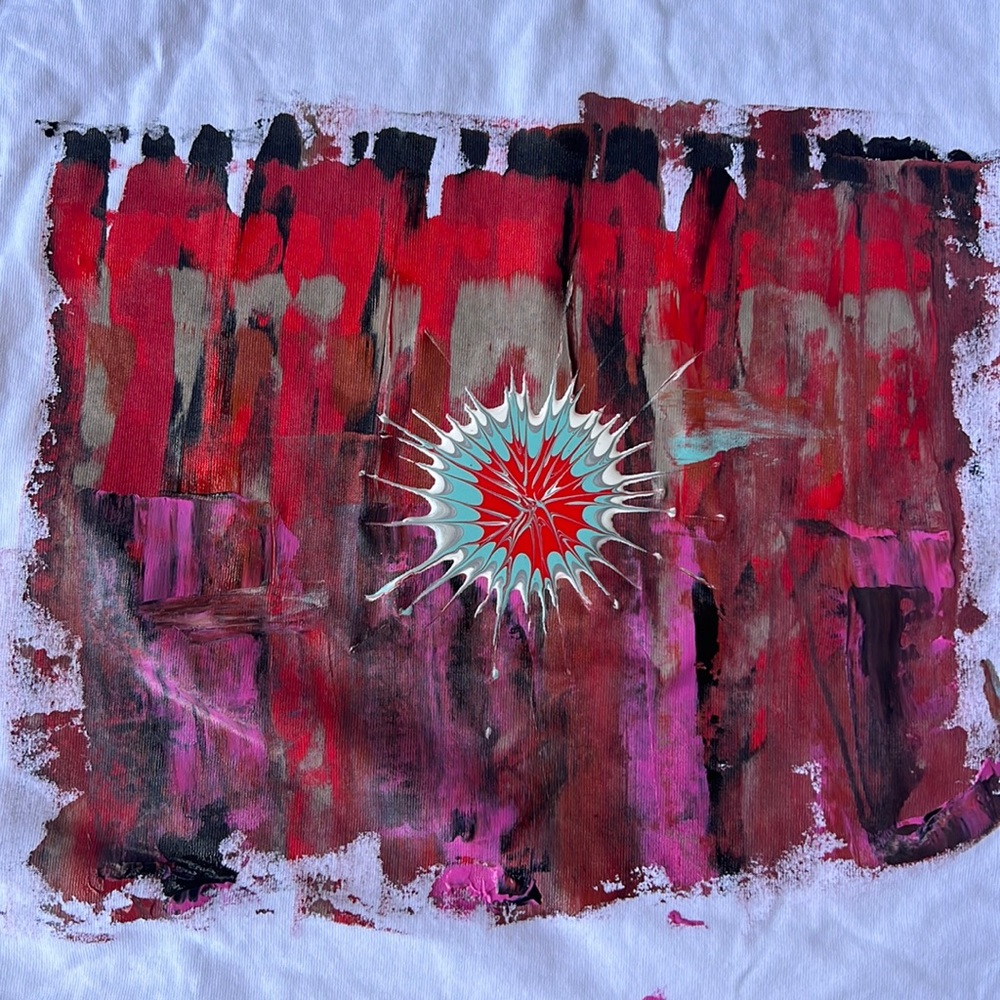Abstract artist Cropped Tee #9